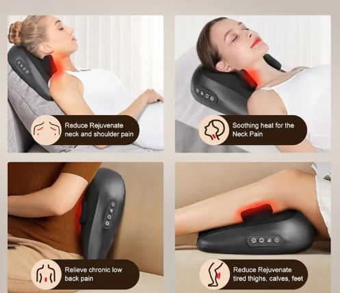 Neck & Shoulder Massage Pillow – Deep Relief at Home
