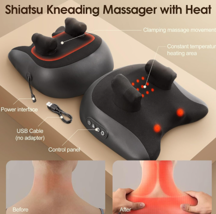 Neck & Shoulder Massage Pillow – Deep Relief at Home