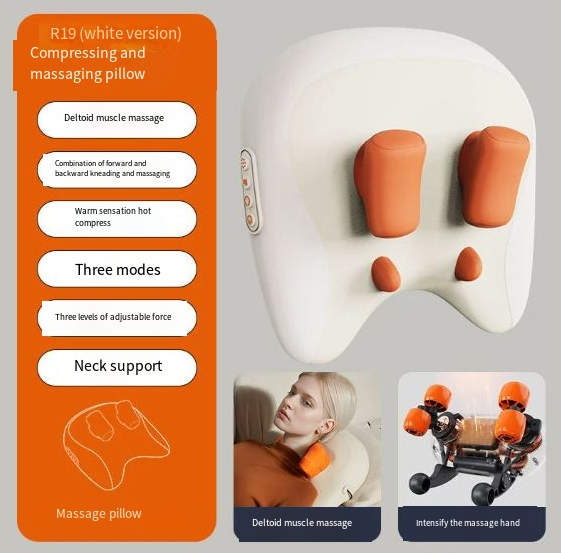 Neck & Shoulder Massage Pillow – Deep Relief at Home